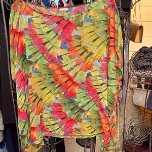 Trina Turk Multicolor Leaf Print Tunic